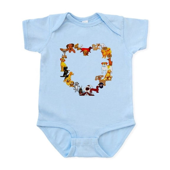 CafePress - Dog Love Infant Bodysuit - Baby Light Bodysuit, Size Newborn - 24 Months
