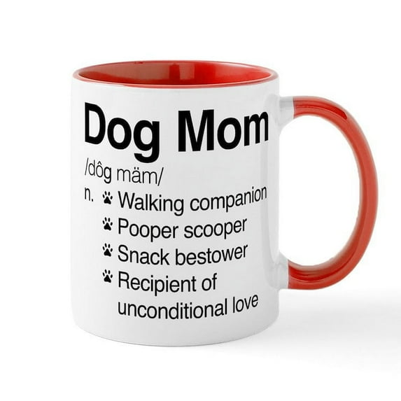 CafePress - Dog Mom Mug - 11 oz Ceramic Mug - Novelty Coffee Tea Cup