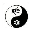 thumbnail image 1 of CafePress - Dog Paw Print &Amp; Handprint Yin Yang Square Stic - Square Sticker 3" x 3", 1 of 1