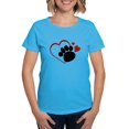 thumbnail image 1 of CafePress - Dog Paw Print With Love Hear T Shirt - Women's Traditional Fit Dark T-Shirt, 1 of 4