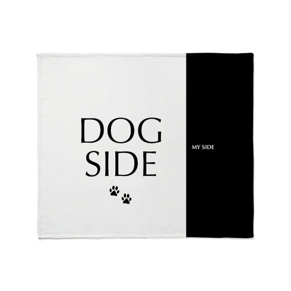 CafePress - Dog Side 8 Black White Throw Blanket - Soft Fleece Throw Blanket, 50"x60" for All Ages