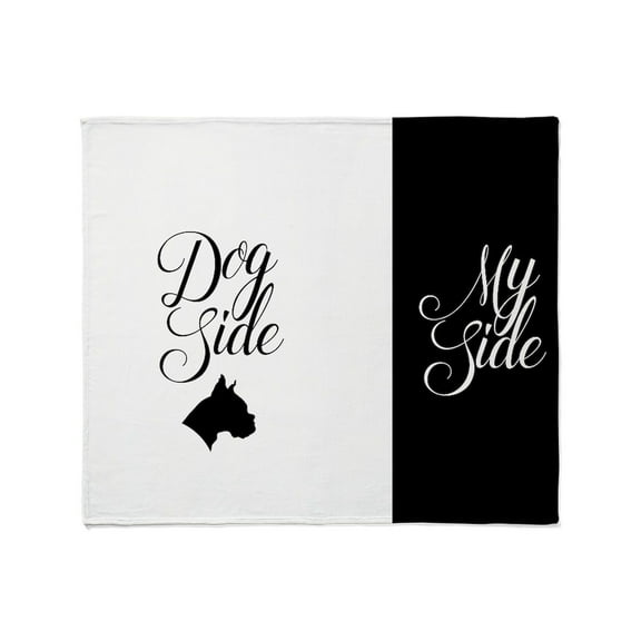 CafePress - Dog Side And My Throw Blanket - Soft Fleece Throw Blanket, 50"x60" for All Ages