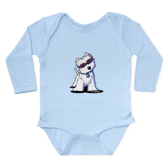 CafePress - Doggles Westie Long Sleeve Infant Bodysuit - Long Sleeve Cotton Baby Bodysuit