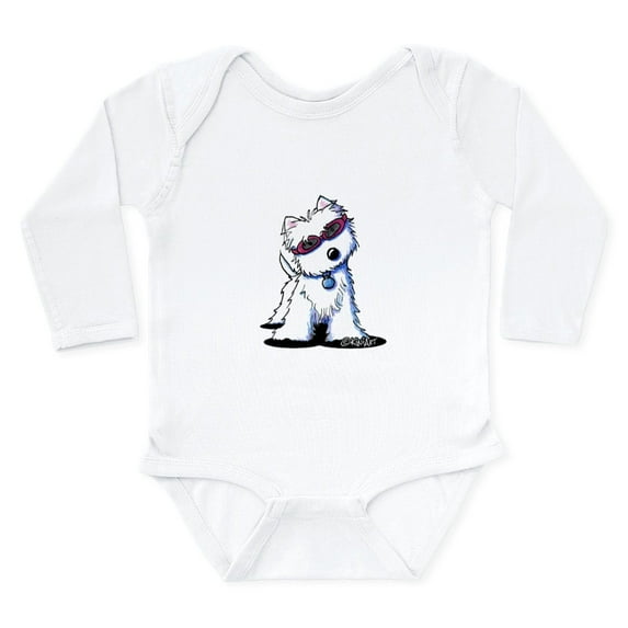 CafePress - Doggles Westie Long Sleeve Infant Bodysuit - Long Sleeve Cotton Baby Bodysuit