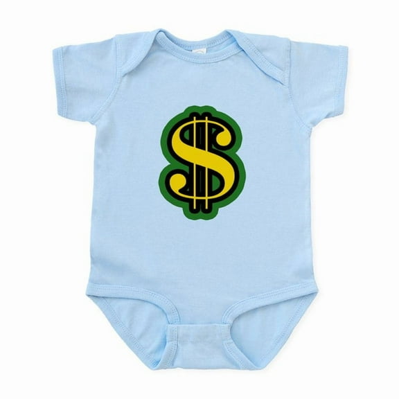 CafePress - Dollar Sign Infant Bodysuit - Baby Light Bodysuit, Size Newborn - 24 Months