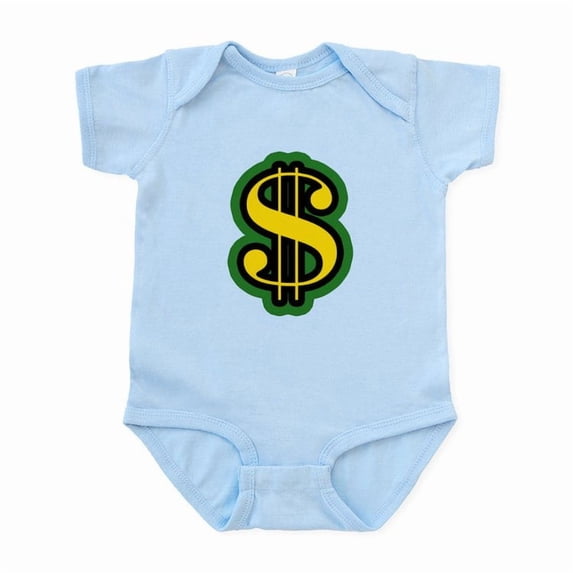 CafePress - Dollar Sign Infant Bodysuit - Baby Light Bodysuit, Size Newborn - 24 Months