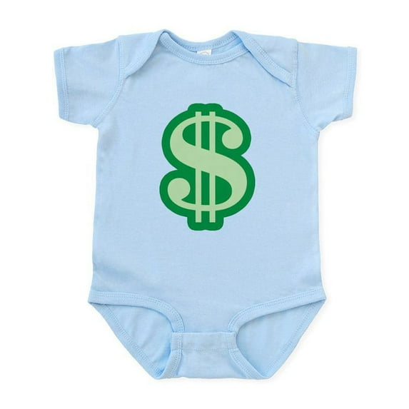 CafePress - Dollar Sign Infant Creeper - Baby Light Bodysuit, Size Newborn - 24 Months