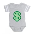 thumbnail image 1 of CafePress - Dollar Sign New_Bl - Cute Infant Baby Football Bodysuit, 1 of 3