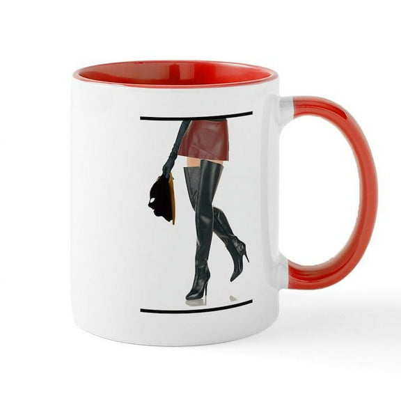 CafePress - Dominatrix With Hood Mug - 11 oz Ceramic Mug - Novelty Coffee Tea Cup
