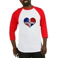 thumbnail image 1 of CafePress - Dominican Heart Baseball Jersey - Cotton Baseball Jersey, 3/4 Raglan Sleeve Shirt, 1 of 4