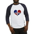thumbnail image 1 of CafePress - Dominican Heart Baseball Jersey - Cotton Baseball Jersey, 3/4 Raglan Sleeve Shirt, 1 of 4