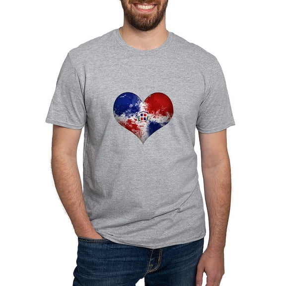 CafePress - Dominican Heart Fitted T Shirt - Fitted T-Shirt, Vintage Fit Soft Cotton Tee
