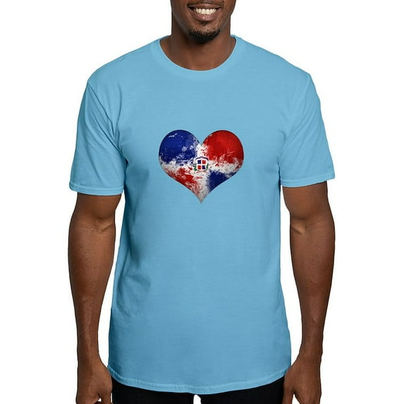 CafePress - Dominican Heart Fitted T Shirt - Fitted T-Shirt, Vintage Fit Soft Cotton Tee