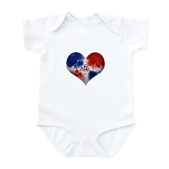 CafePress - Dominican Heart Infant Bodysuit - Baby Light Bodysuit, Size Newborn - 24 Months