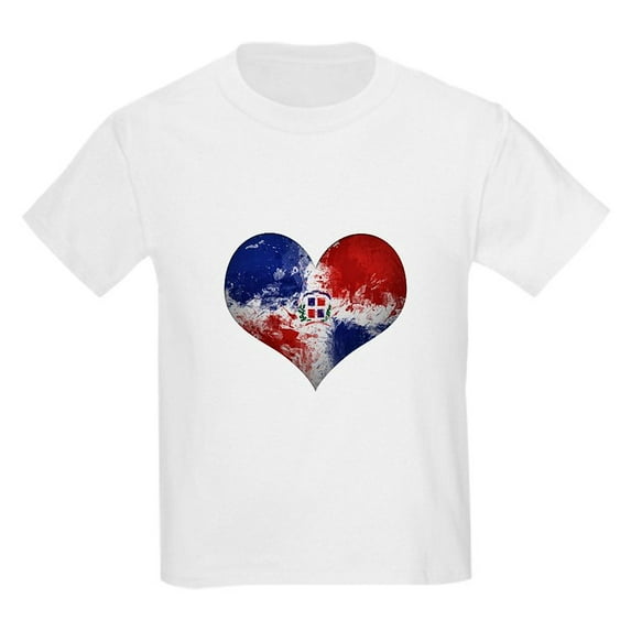 CafePress - Dominican Heart Kids Light T Shirt - Light T-Shirt Kids XS-XL