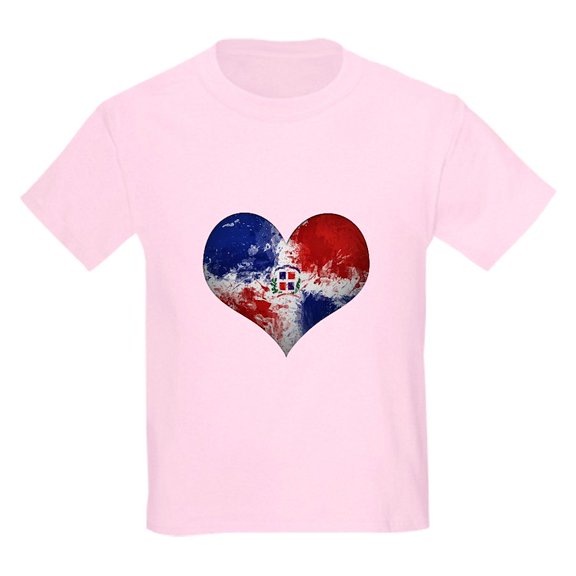 CafePress - Dominican Heart Kids Light T Shirt - Light T-Shirt Kids XS-XL