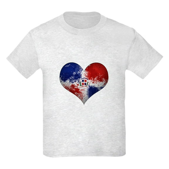 CafePress - Dominican Heart Kids Light T Shirt - Light T-Shirt Kids XS-XL