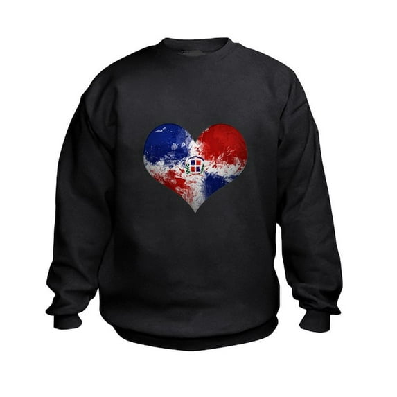 CafePress - Dominican Heart Kids Sweatshirt - Kids Sweatshirt, Youth Crew Neck Sweatshirt