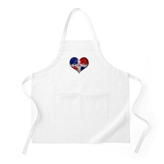 CafePress - Dominican Heart - Kitchen Apron with Pockets, Grilling Apron, Baking Apron