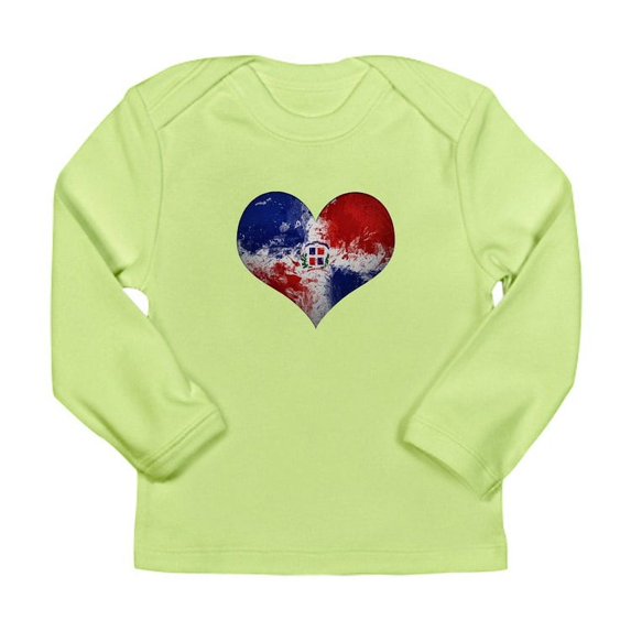 CafePress - Dominican Heart Long Sleeve Infant T Shirt - Long Sleeve Infant T-Shirt