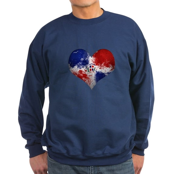 CafePress - Dominican Heart Sweatshirt (Dark) - Classic Crew Neck Sweatshirt