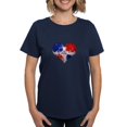 thumbnail image 1 of CafePress - Dominican Heart Women's Dark T Shirt - Women's Traditional Fit Dark T-Shirt, 1 of 4