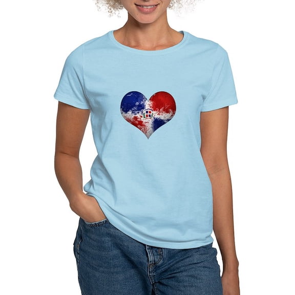 CafePress - Dominican Heart Women's Light T Shirt - Women's Classic T-Shirt