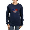 thumbnail image 1 of CafePress - Dominican Heart Women's Long Sleeve Dark T Shirt - Women's Long Sleeve Graphic Tee Casual Fit, 1 of 4