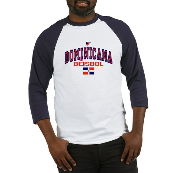 CafePress - Dominicana Baseball Beisbol Baseball Jersey - Cotton Baseball Jersey, 3/4 Raglan Sleeve Shirt