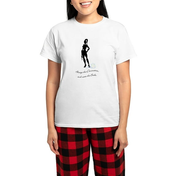 CafePress - Domnotbride Pajamas - Women's Short Sleeve Print T-Shirt and Pants Light Cotton Pajama Set