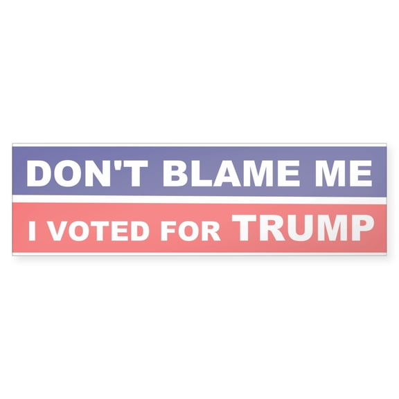 CafePress - Don't Blame Me I Voted Republican - 10"x3" Rectangle Bumper Sticker