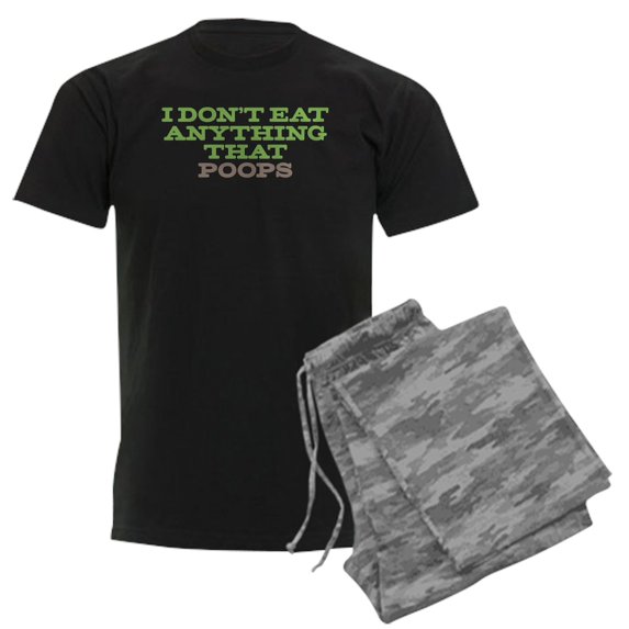 CafePress - Don't Eat Anything That Poops Men's Dark Pajamas - Men's Dark Loose Fit Cotton Pajama Set