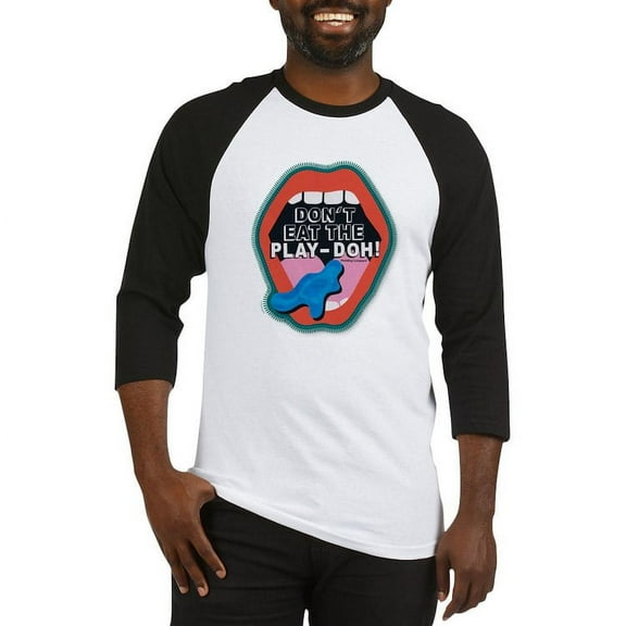 CafePress - Don't Eat The Play Doh! Baseball Jersey - Cotton Baseball Jersey, 3/4 Raglan Sleeve Shirt