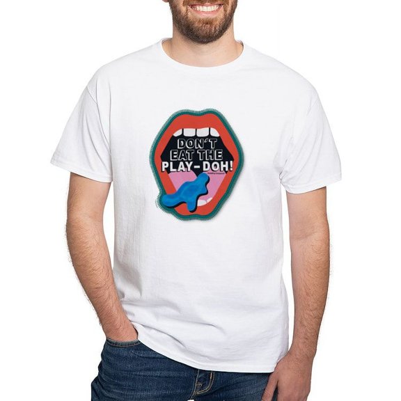 CafePress - Don't Eat The Play Doh! T Shirt - Men's White Classic Cotton T-Shirts