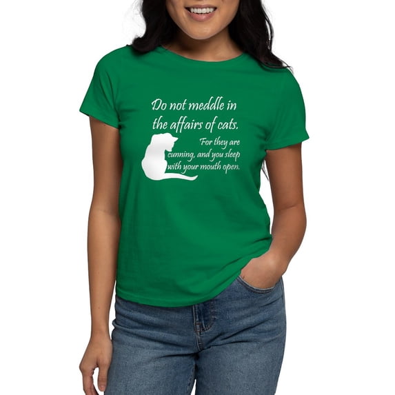CafePress - Don't Meddle With Cats Women's Dark T Shirt - Women's Traditional Fit Dark T-Shirt