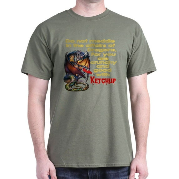 CafePress - Don't Mess With Dragons Dark T Shirt - Men's Classic Graphic Cotton T-Shirt