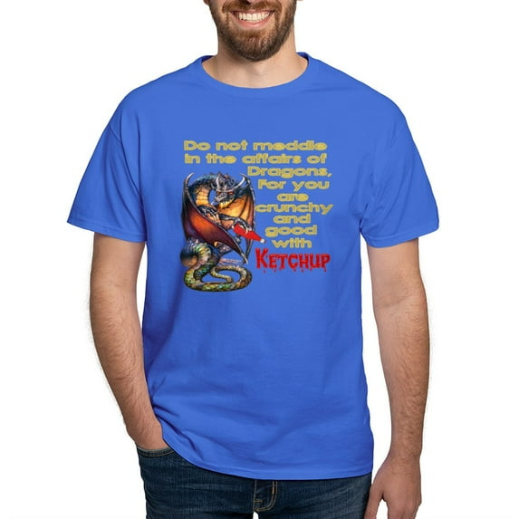 CafePress - Don't Mess With Dragons Dark T Shirt - Men's Classic Graphic Cotton T-Shirt