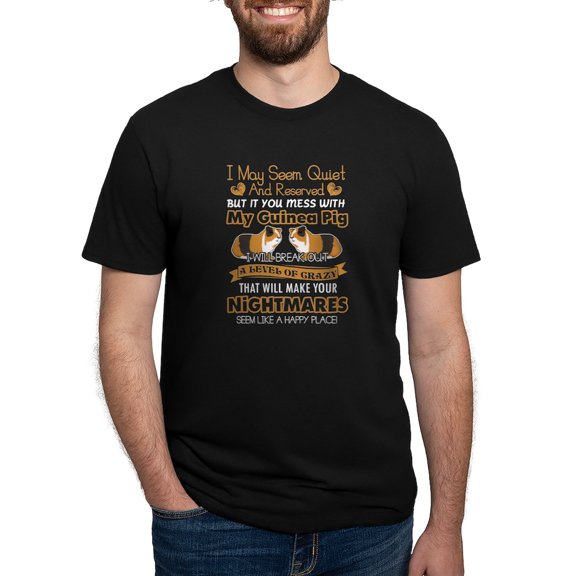 CafePress - Don't Mess With My Guinea Pig Shirt T Shirt - Mens Tri-blend T-Shirt