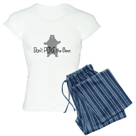 CafePress - Don't Poke The Bear Women's Light Pajamas - Women's Short Sleeve Print T-Shirt and Pants Light Cotton Pajama Set