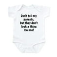 thumbnail image 1 of CafePress - Don't Tell My Parents Body Suit - Baby Light Bodysuit, Size Newborn - 24 Months, 1 of 4