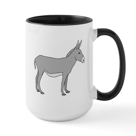 CafePress - Donkey - 15 oz Ceramic Large White Novelty Mug