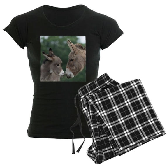CafePress - Donkey Clock - Women's Dark Pajamas