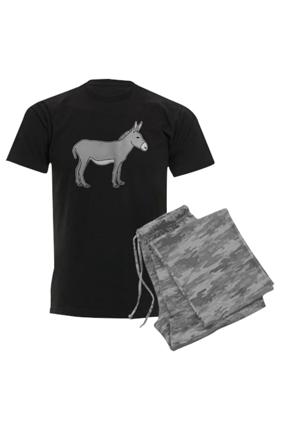 - Donkey Men's Dark Pajamas - Men's Dark Loose Fit Cotton Pajama Set