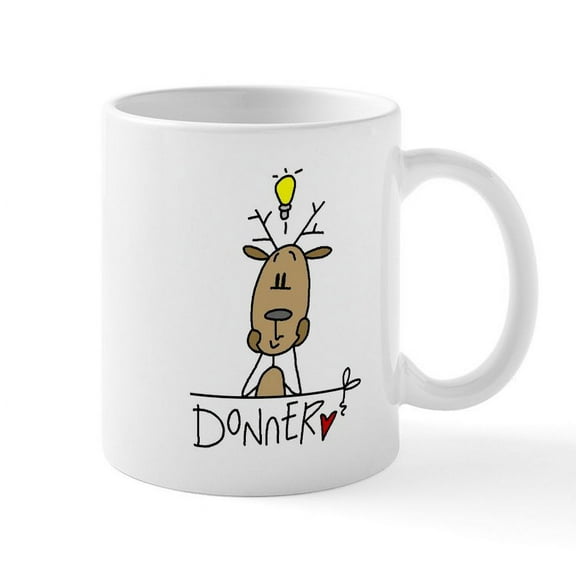 CafePress - Donner Reindeer Mug - 11 oz Ceramic Mug - Novelty Coffee Tea Cup