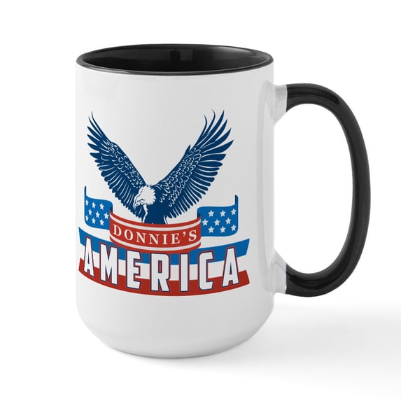 CafePress - Donnie's America Large Mug - 15 oz Ceramic Large White Novelty Mug