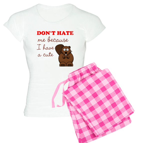 CafePress - Dont Hate Pajamas - Women's Short Sleeve Print T-Shirt and Pants Light Cotton Pajama Set