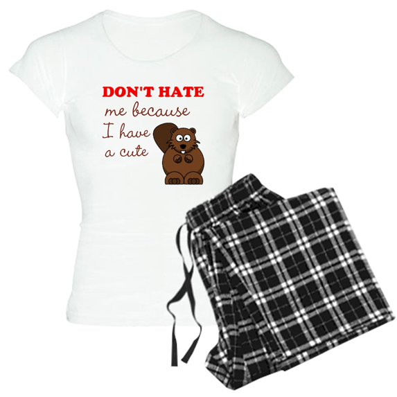 CafePress - Dont Hate Pajamas - Women's Short Sleeve Print T-Shirt and Pants Light Cotton Pajama Set