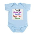 thumbnail image 1 of CafePress - Dont Make Me Use My Teacher Voice Body Suit - Baby Light Bodysuit, Size Newborn - 24 Months, 1 of 4