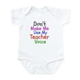 thumbnail image 1 of CafePress - Dont Make Me Use My Teacher Voice Body Suit - Baby Light Bodysuit, Size Newborn - 24 Months, 1 of 4