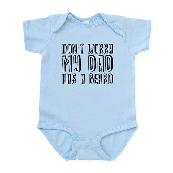 CafePress - Dont Worry My Dad Has A Beard Body Suit - Baby Light Bodysuit, Size Newborn - 24 Months